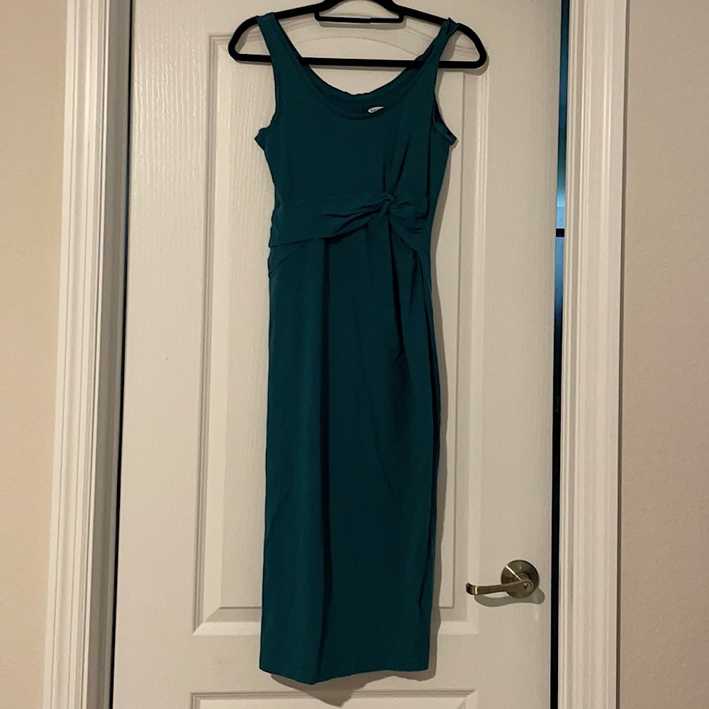 Green Maternity Midi dress fitted S Old Navy